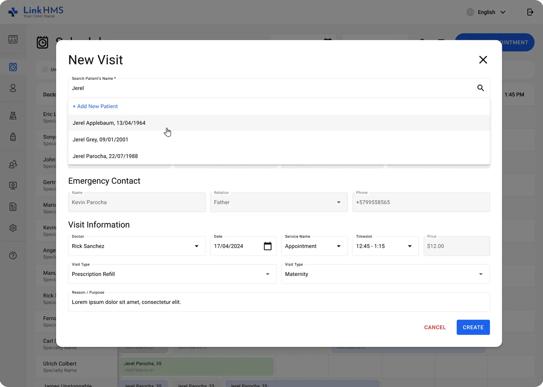 application screen