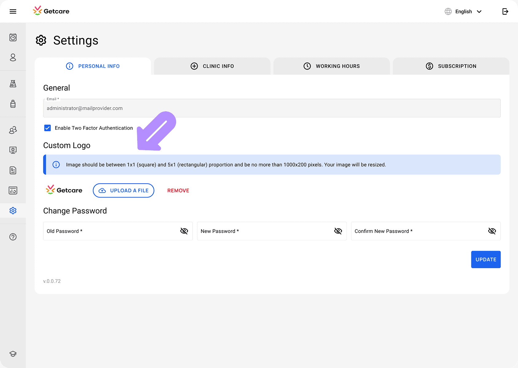 LinkHMS add the clinic logo