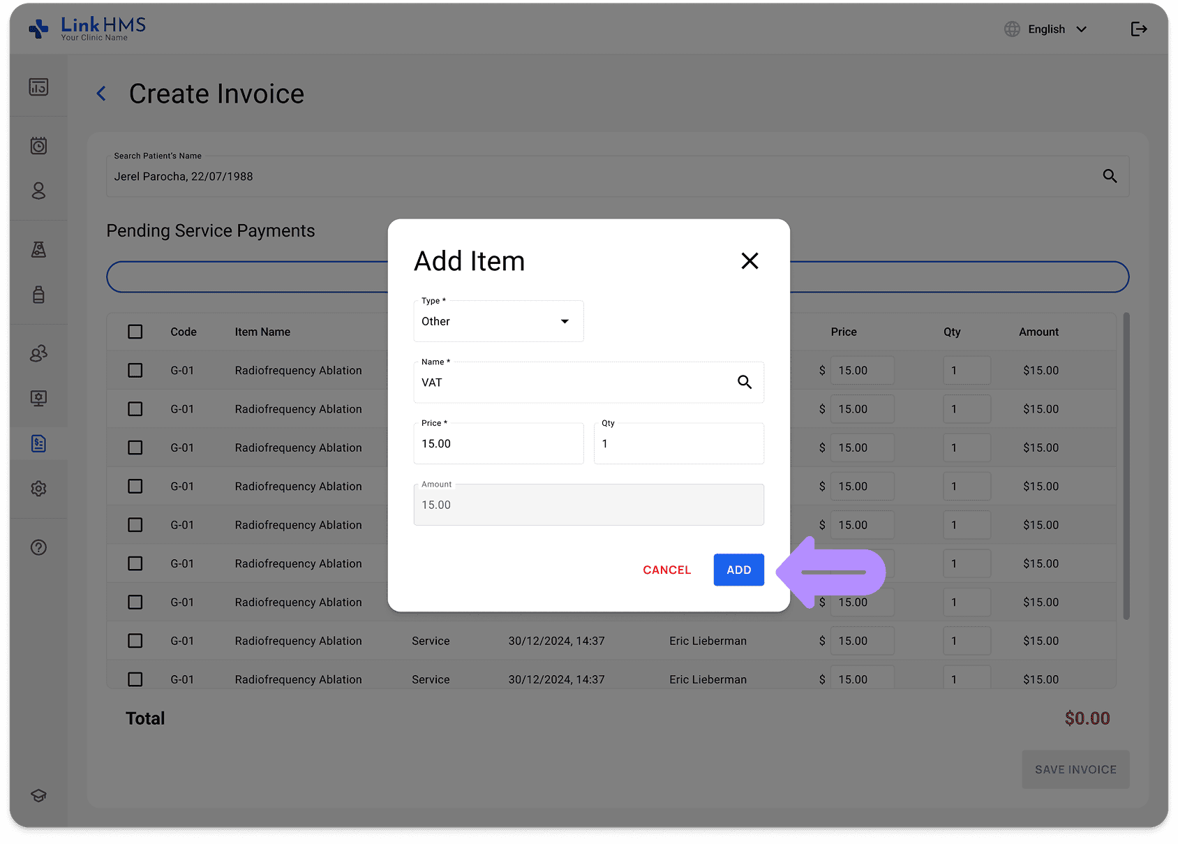 LinkHMS adding more service charges