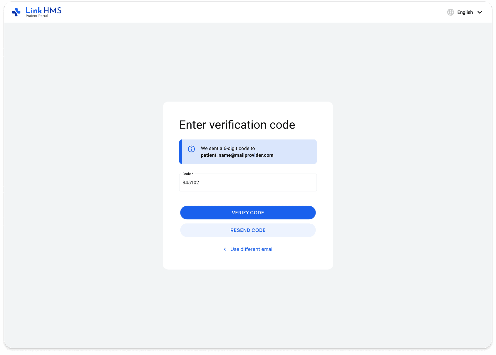 LinkHMS patient portal login